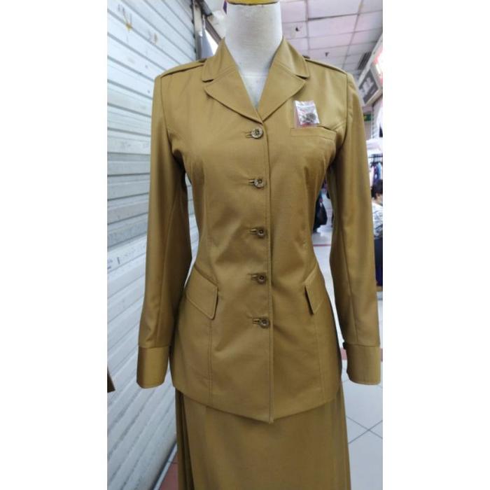 New!!! Seragam Pemda Muda /Seragam Pns/Seragam Guru Khaki Muda/Seragam Wanita Pemda Muda Rok A / Baj