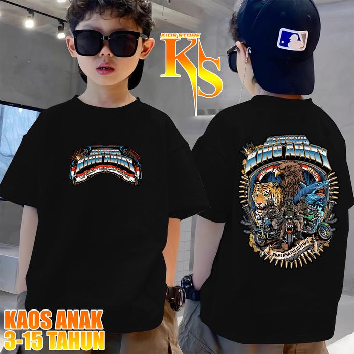 KAOS ANAK T-SHIRT ORIGINAL SEWINDU KING ARMY TRIMATRA KALIMANTAN BARAT YRKI