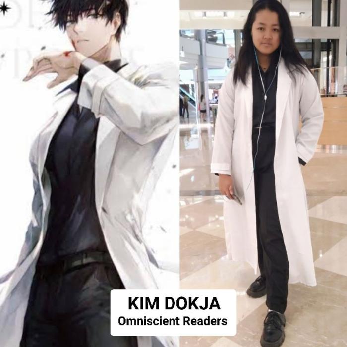 TERLARIS Kim Dokja Coat/Jubah Putih Moscrepe S-XXXL READY