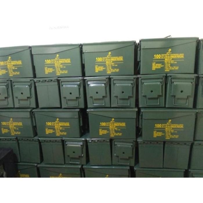 kotak besi bekas peluru TNI