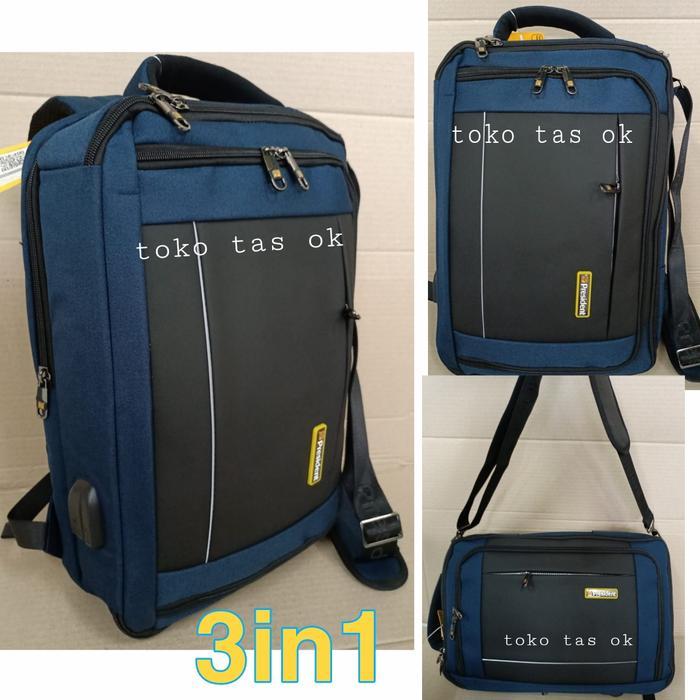 Tas Ransel President 3 In 1 Original 3091 Model Koper