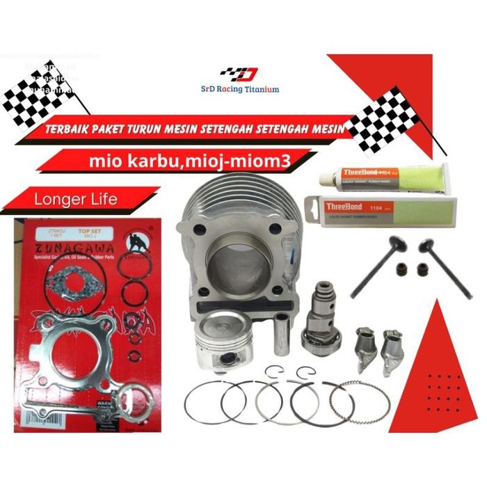 BIG SALE Piston kit Mio set blok seher mio karbu Smile mio j mio m3 125 nmax noken as seal klep plat