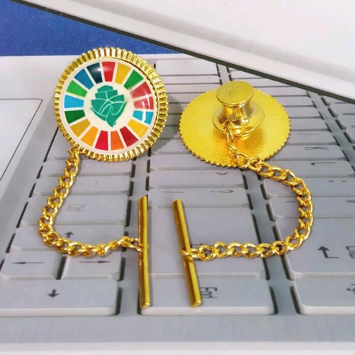 BROS SDGs Krah baju-pin SDGs model Bulat gerigi
