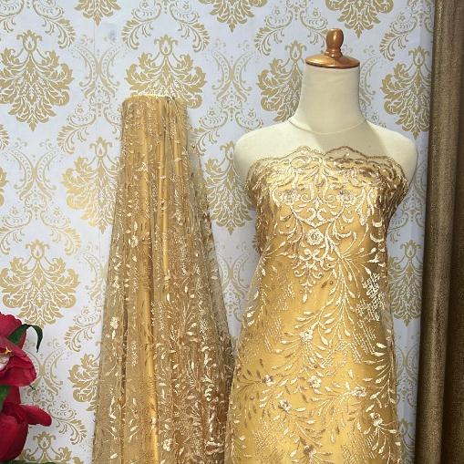 Kain Tile Mutiara Double Renda / Bahan Tile Renda / Bahan Kebaya / Kain Tile / Kain Tile Mutiara / K
