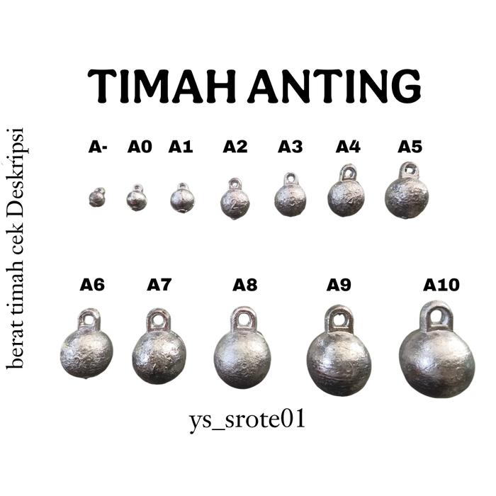 Timah Pancing Model Anting 1kg Ukuran A-A10