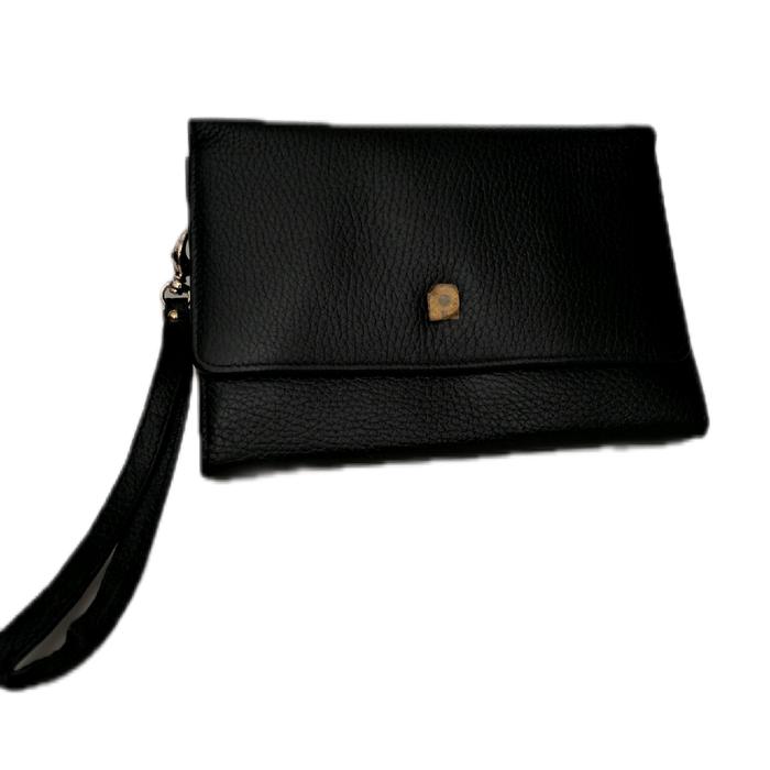 clutch hitam kulit papillon