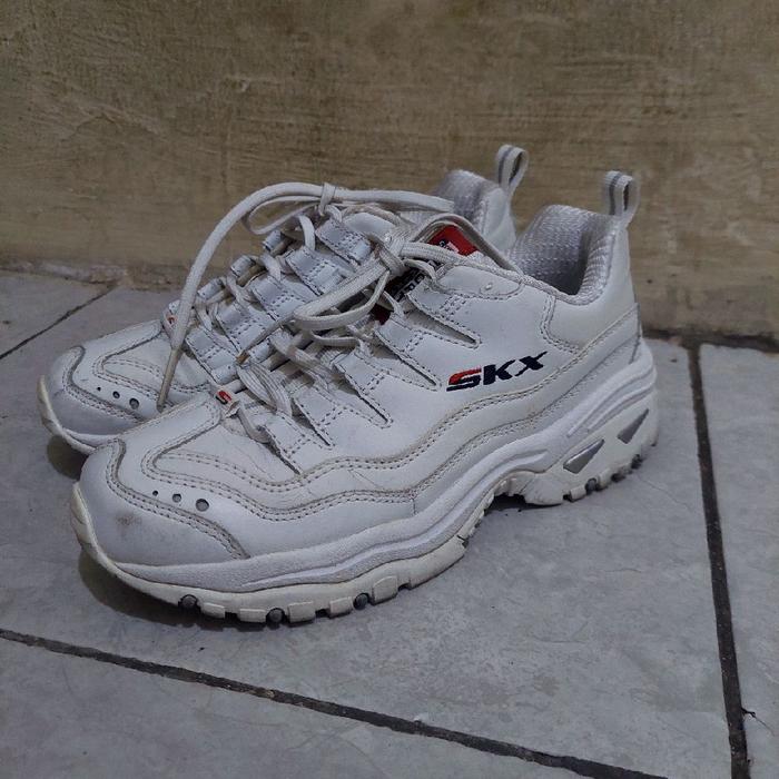 Skechers Energy SKX Suport Shoes White Size 36 Sneakers Casual Pria Wanita Olahraga Putih Kasual Sne