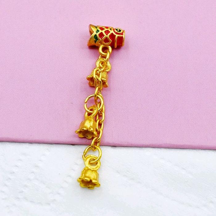 LYZ - CHARM JUNTAI IKAN KOI KEBERUNTUNGAN HOKI DIY GELANG CUSTOM BRACELET AKSESORIES LAPIS EMAS 24K 
