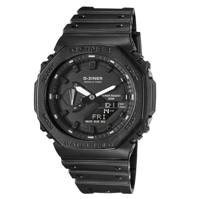 JAM TANGAN D-ZINER 8287 DOUBLE TIME WATER RESISTANT 30M Watches