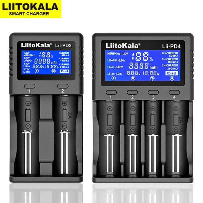LiitoKala Lii-PD4 Lii-PD2 Lii-402 Lii202 18650 Charger Universal
