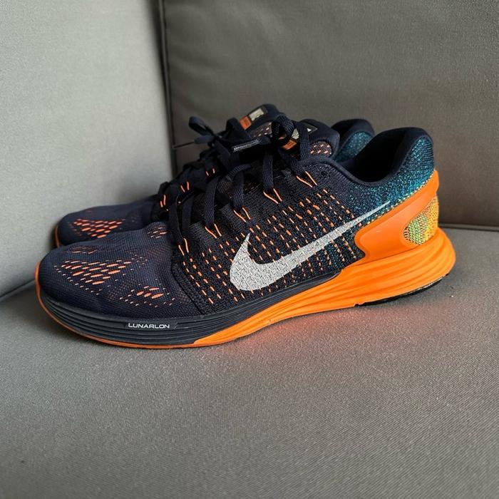 Nike Lunar Glide 7 used second running shoes men Casual Sneakers Pria