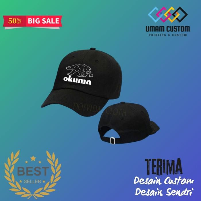 Topi Baseball OKUMA REEL keren BERKUALITAS !!! Pria Wanita OKUMA