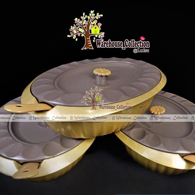 (3 BASI + 3 SENDOK) BASI PRASMANAN /BASI COKLAT/ BASI SET VIOLETA GOLD BROWN BASI TUTUP + 3 SENDOK S