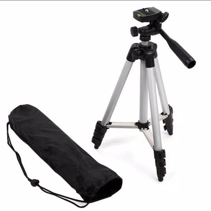 Tripod Tongsis Bluetooth Lampu 3 in 1 / Tripod Tongsis Lampu Selfie