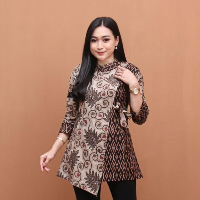 Seragam Batik Wanita Modern - Batik Wanita Modern - Baju Batik Wanita Modern
