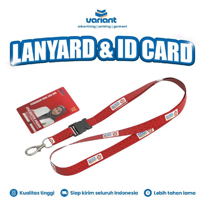 SATUAN MAUPUN SATU PAKET ID CARD DAN LANDYARD FREE SELONGSONG PLASTIK
