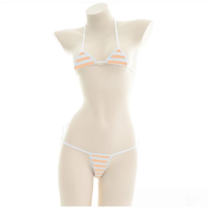 SALE Set G String Dan Bra Motif Salur / Garis Garis 36