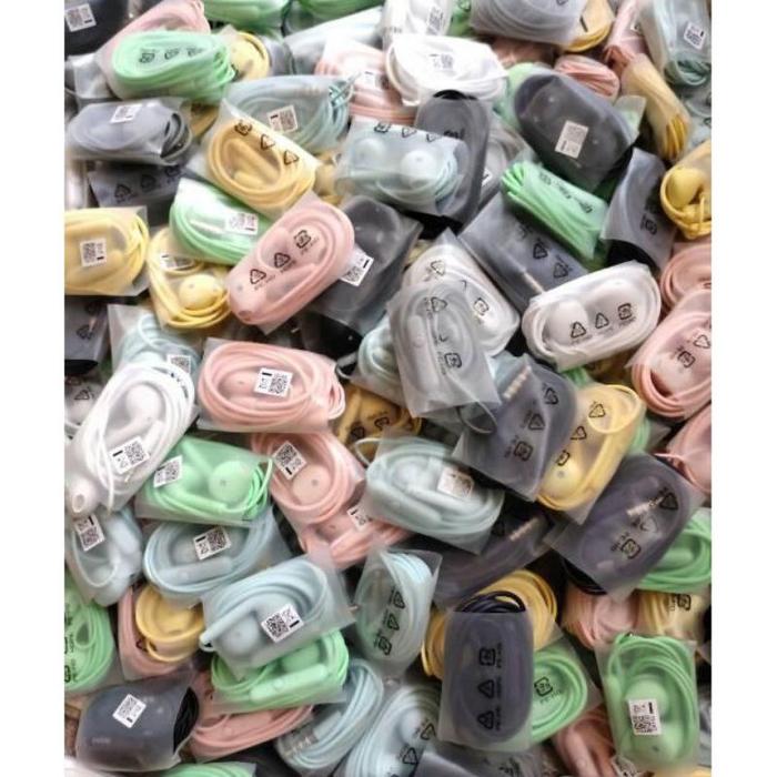 {BG} Headset Macaron Super Bass / Handfree Macaron Copotan