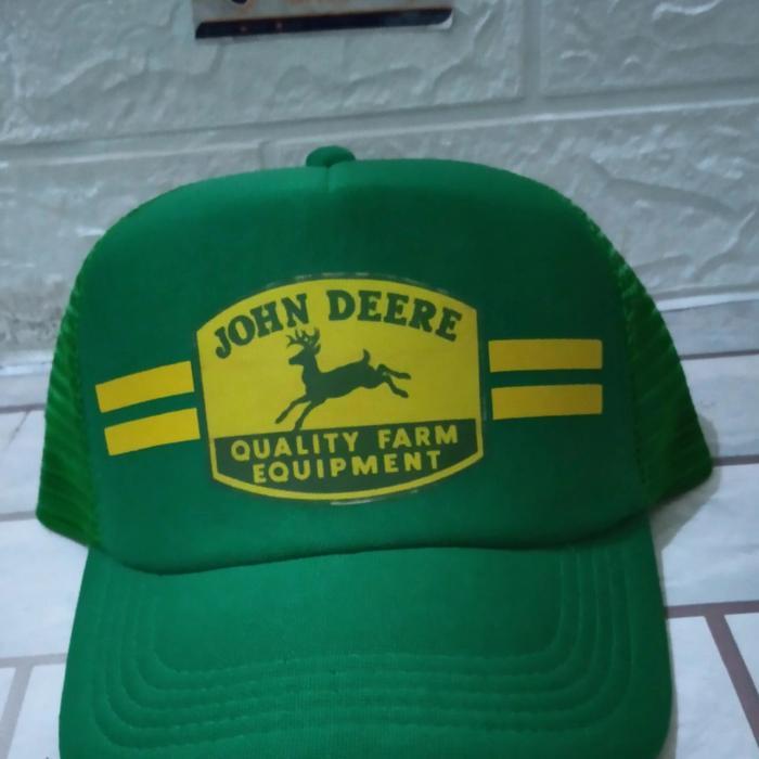 Ready Topi Trucker Hat Jaring - Logo John Deere - Hijau - 3G Oupage