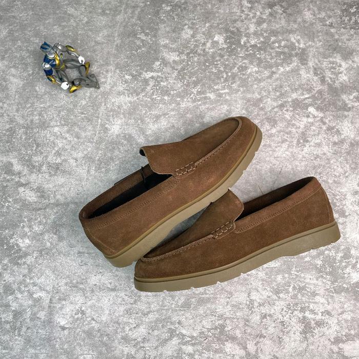 Massimo Dutti Brown Suede Loafers Shoes