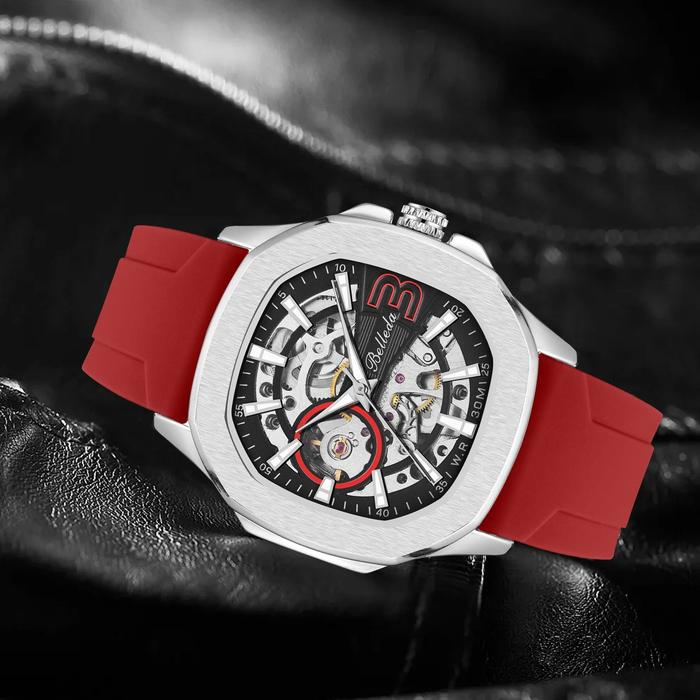 PROMO  Jam Tangan Pria Belleda 9633 Rubber Anti Air Automatic Watches