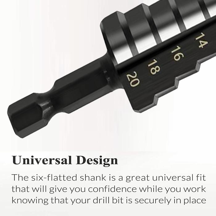 Mata Bor Pagoda Untuk Baja 3pcs Titanium Coated mata bor Pagoda besi kerucut Cone drill hole saw