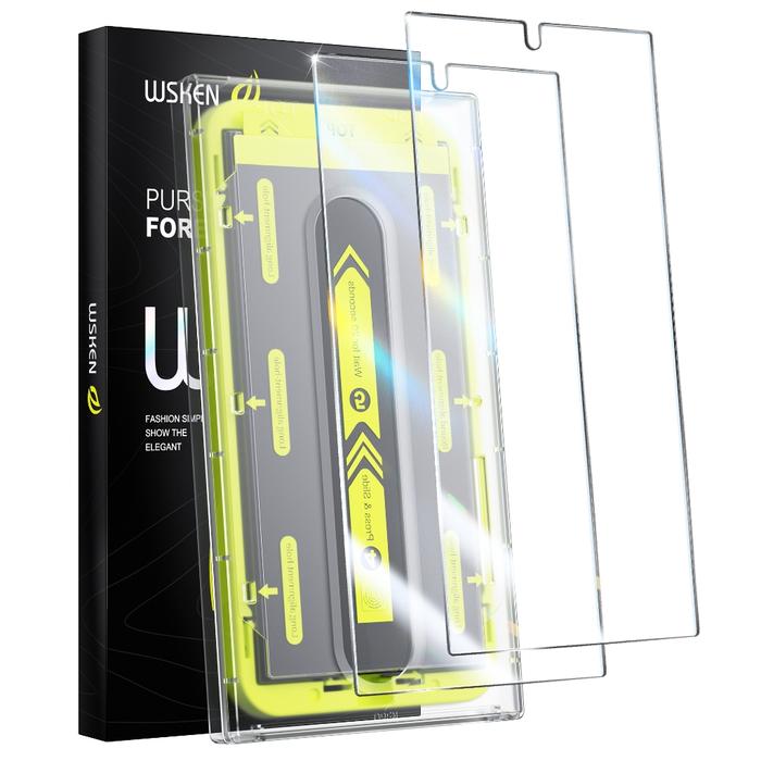 Wsken for Samsung Galaxy S24Ultra / 25 Ultra Tempered Glass Anti Gores Screen Protector 9H Glass Tem