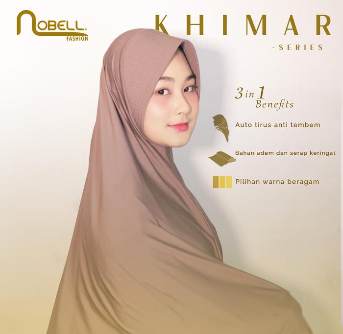 Hijab Khimar Syar'i Instan - Nobell Fashion | Bahan Jersey Premium - Kerudung Panjang Wanita Muslim