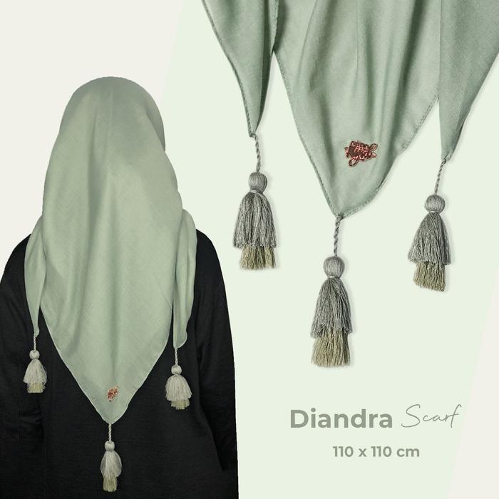 Promo AHHA Hijab - Diandra Scarf Tessel (Cotton Paris) COD