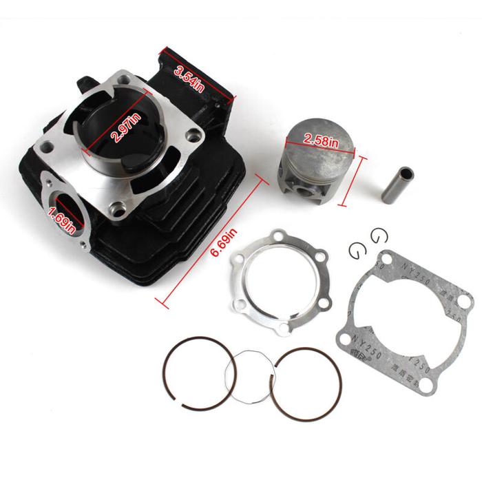 Cylinder 66mm Piston Gasket Top End Rebuild Kit for Yamaha DT175