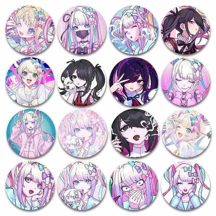 Needy Girl Overdose Cute Cartoon Button Pin Pixelation KAngel Ame-Chan Gothic Lolita Brooch Badge Ba