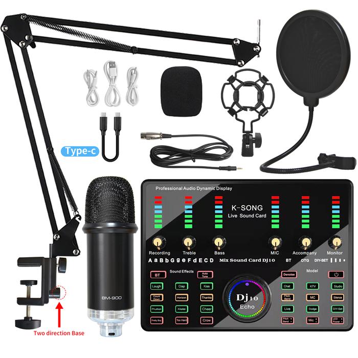 Wireless Bluetooth Professional Condenser Karaoke Microphone with