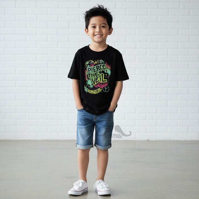 Mustache Heritage Kaos Anak Band WE CAME AS ROMANS T-Shirt For Kids Premium Kaos Gaul Laki-Laki Cott