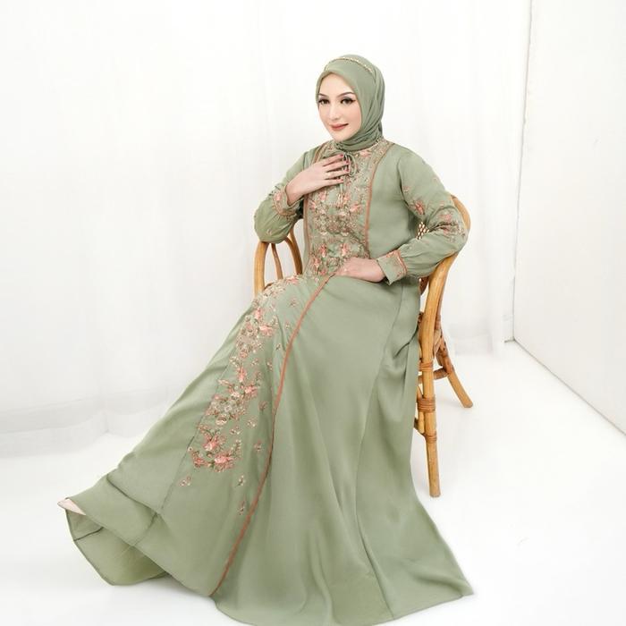 Rita Wd 275 / Gamis Bordir Gamis Alnams Silk/Gamis Bordir Payet Cantik Mewah Dan Elegant