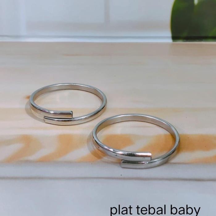 GELANG BESI PUTIH ATAU BAJA BABY DAN TANGGUNG PLAT TEBAL