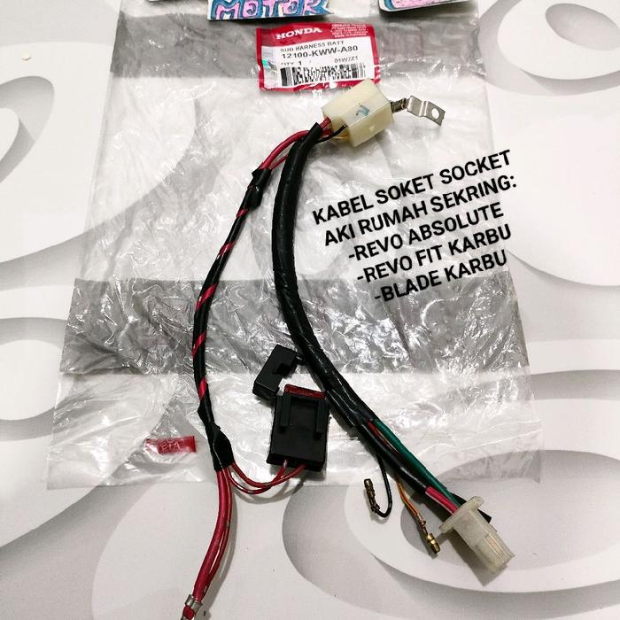KABEL SOKET SOCKET AKI RUMAH SEKRING SET HONDA REVO ABSOLUTE REVO FIT KARBU BLADE KARBU BEST PRODUK 