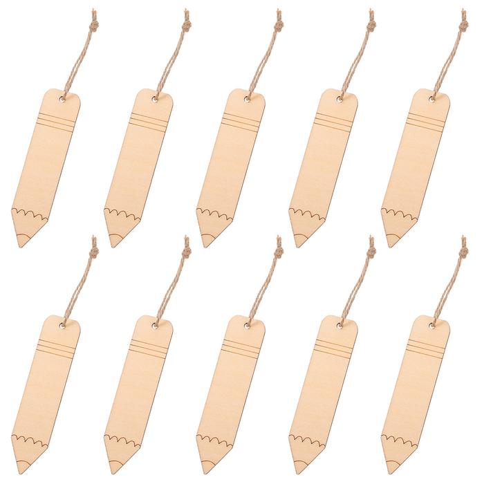 20 buah bookmark kayu kosong belum bookmark Paintable bookmark pensil