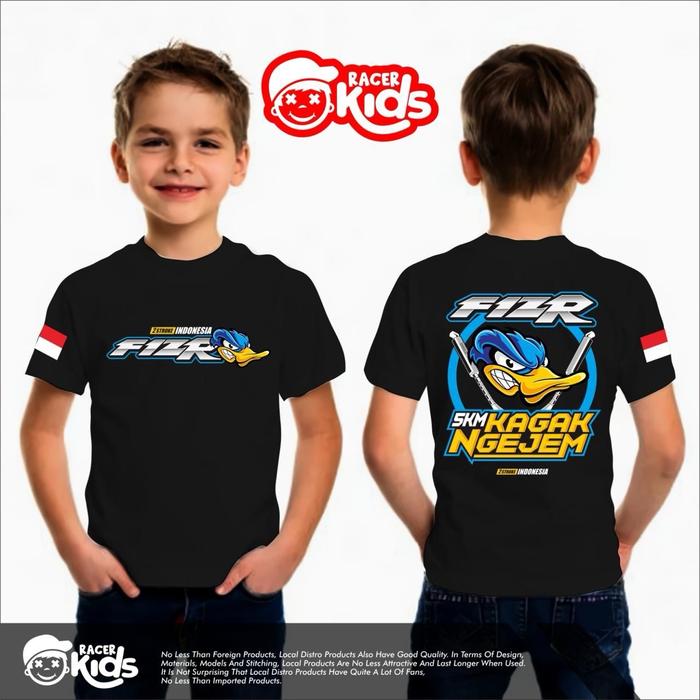 T-Shirt Kaos Anak FIZ R 5 KM Kagak NgejimOriginal RACER KIDS Fashion