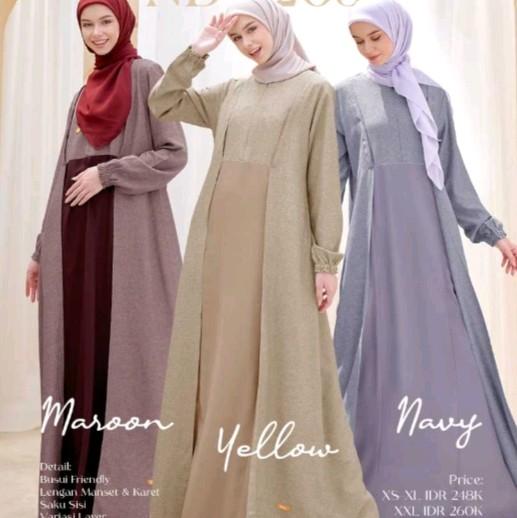 gamis nibras NB B203 MAROON