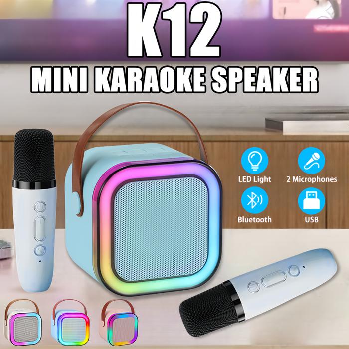 BINGO Speaker Mini Bluetooth Speaker Home Party Karaoke RGB Light 3D Stereo Wireless Karaoke Set