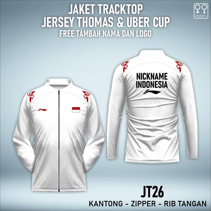 Jaket Kaos Jersey Thomas dan Uber cup 2026 free custom