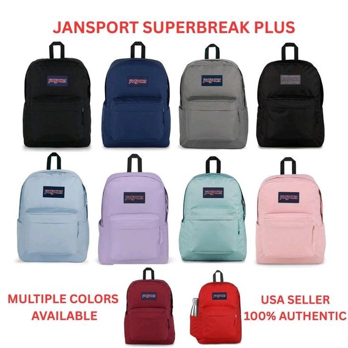 JANSPORT Premium/TAs ransel/Tas sekolah SMA/SMP/SD Pria Hitam Backpack