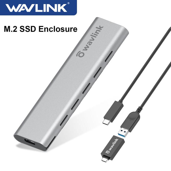 WAVLINK USB C M.2 Enclosure External SATA NGFF SSD Case Gen 2 B-Key
