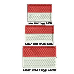Bordir Logo bendera Merah Putih