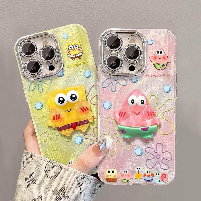 Case Hp Karakter SpongeBob Casing Hp iPhone Untuk iPhone 11 12 13 14 15 16 17