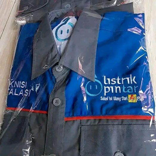 kemeja pln biru terbaru baju seragam listrik PLN lapangan