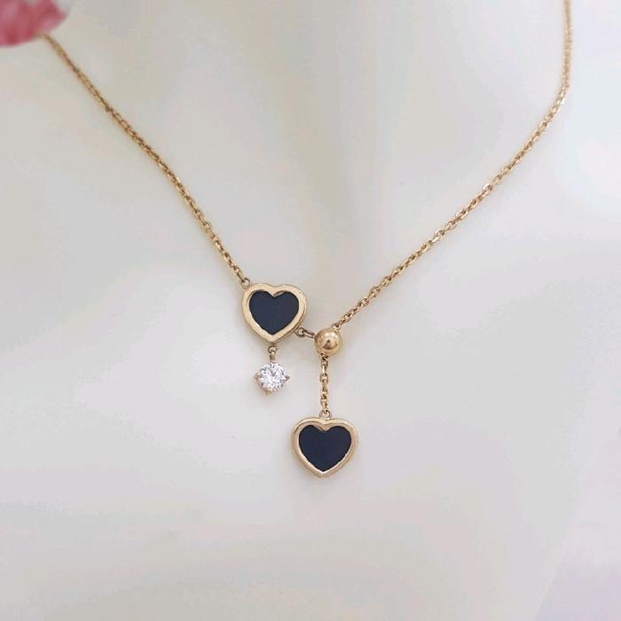 kalung serut rante fancy model love cat 3.490 gr