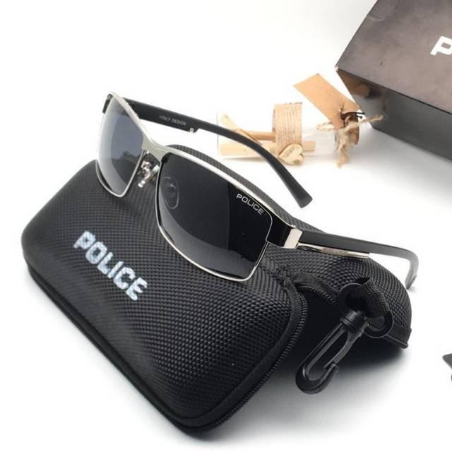 Kacamata Pria Lensa Polarized Frame Titanium Lensa Kaca Police P24 Murah Pasti Ori