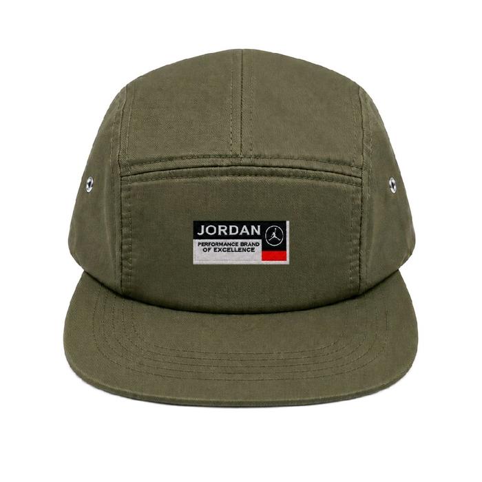 Topi 5 Panel Dewasa Hijau Army dengan Logo Bagus Unik Fashion Jordan