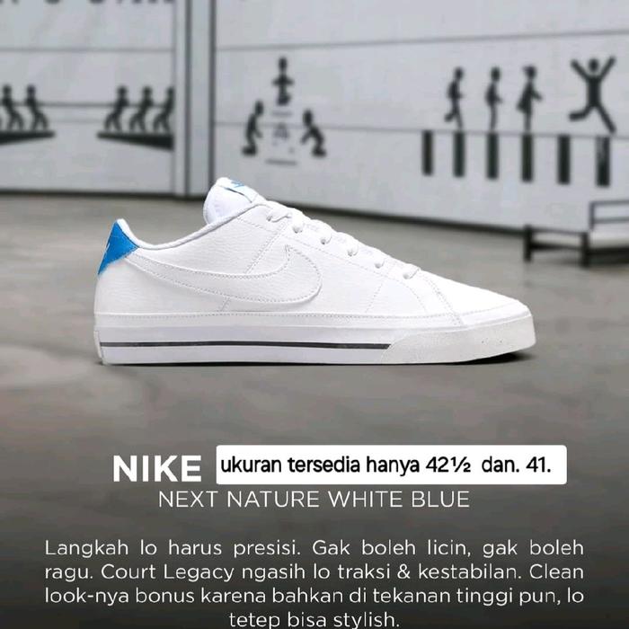 sepatu sneaker nike original warna putih polos